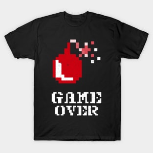 Game Over pixel art for gamers T-Shirt